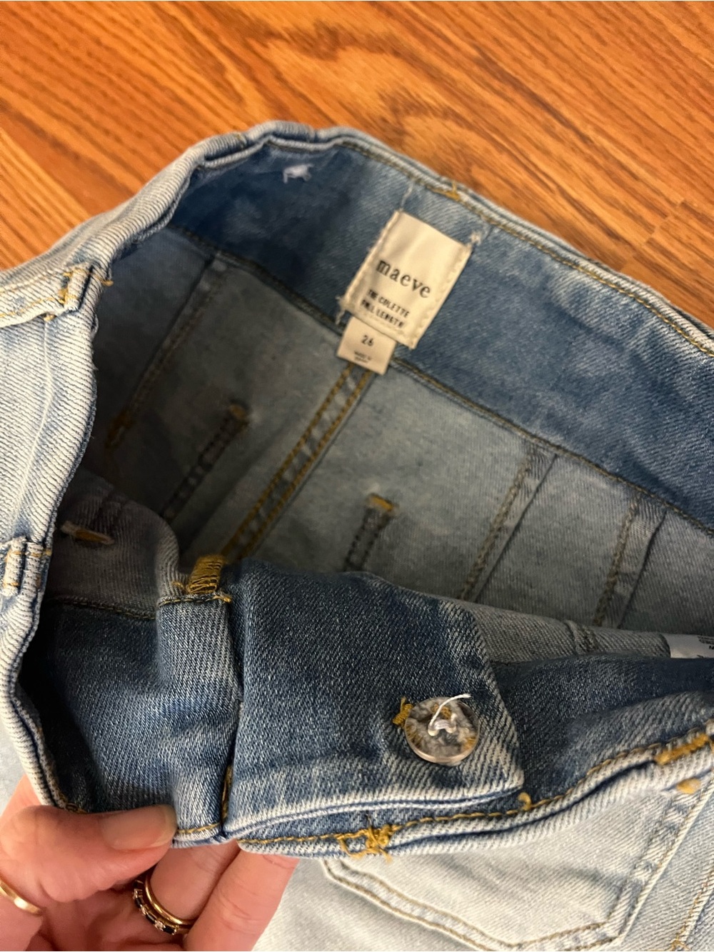 Maeve Light Blue Wide-Leg Colette Jeans in color: ‘light denim’ size 26 - Picture 10 of 14